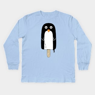 Penguin ice scream Kids Long Sleeve T-Shirt